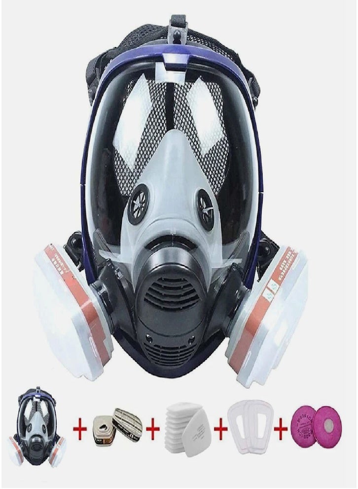 27 in 1 respirator, reusable full face respirator, widely used in organic gas, painting, chemistry, woodworking, dust prevention  - Image 1