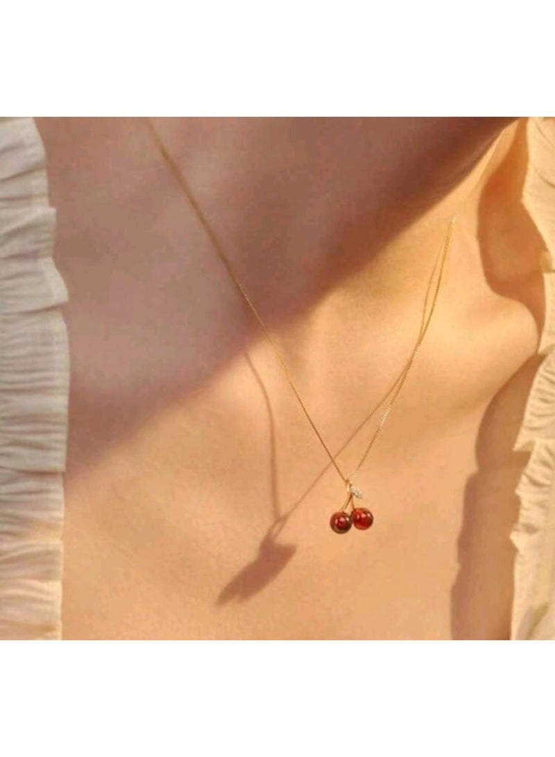 شي إن مجموعة مجوهرات الكرز العتيقة المكونة من 3 قطع: - Image 2