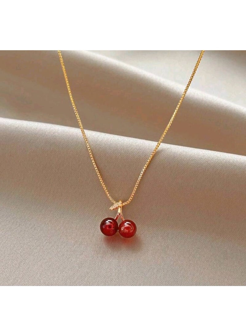 شي إن مجموعة مجوهرات الكرز العتيقة المكونة من 3 قطع: - Image 5