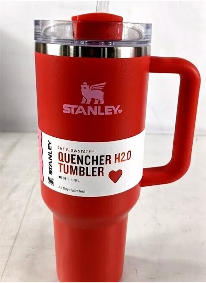 Stanley - Stanley Quencher H2.0 FlowState Stainless Steel Vacuum Insulated Tumbler with Lid and Straw for Water, Iced Tea or Coffee, Smoothie and More, 40 oz - Image 1