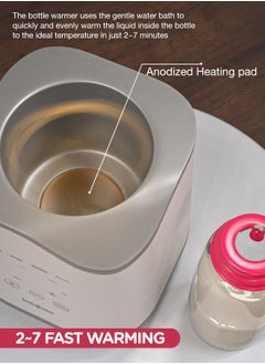 BAYBEE 10 In 1 Baby Bottle Warmer And Sterilizer Electric Baby Food  Water And Milk Heater Defrost With Lcd Temperature Display Smart  Bpa Free Nipple Feeding Bottle Sterilizer Grey  - Image 5