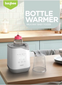 BAYBEE 10 In 1 Baby Bottle Warmer And Sterilizer Electric Baby Food  Water And Milk Heater Defrost With Lcd Temperature Display Smart  Bpa Free Nipple Feeding Bottle Sterilizer Grey  - Image 2