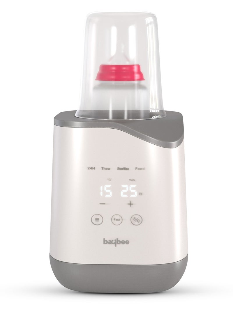 BAYBEE 10 In 1 Baby Bottle Warmer And Sterilizer Electric Baby Food  Water And Milk Heater Defrost With Lcd Temperature Display Smart  Bpa Free Nipple Feeding Bottle Sterilizer Grey  - Image 1