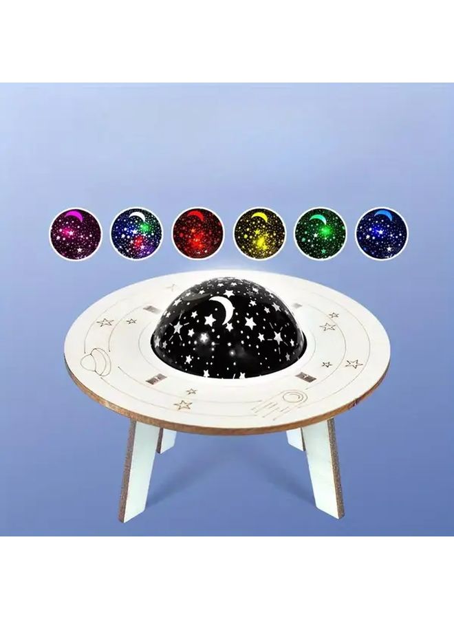XKD Building Blocks Spaceship Model DIY Science Experiment Kit With Starry Sky Light - Image 3