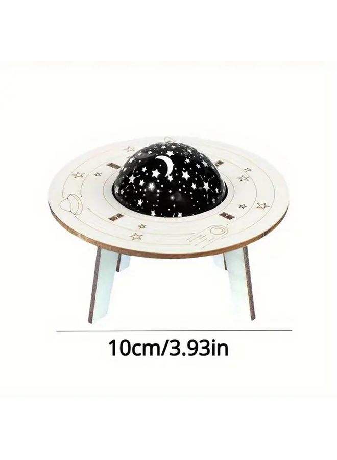 XKD Building Blocks Spaceship Model DIY Science Experiment Kit With Starry Sky Light - Image 2