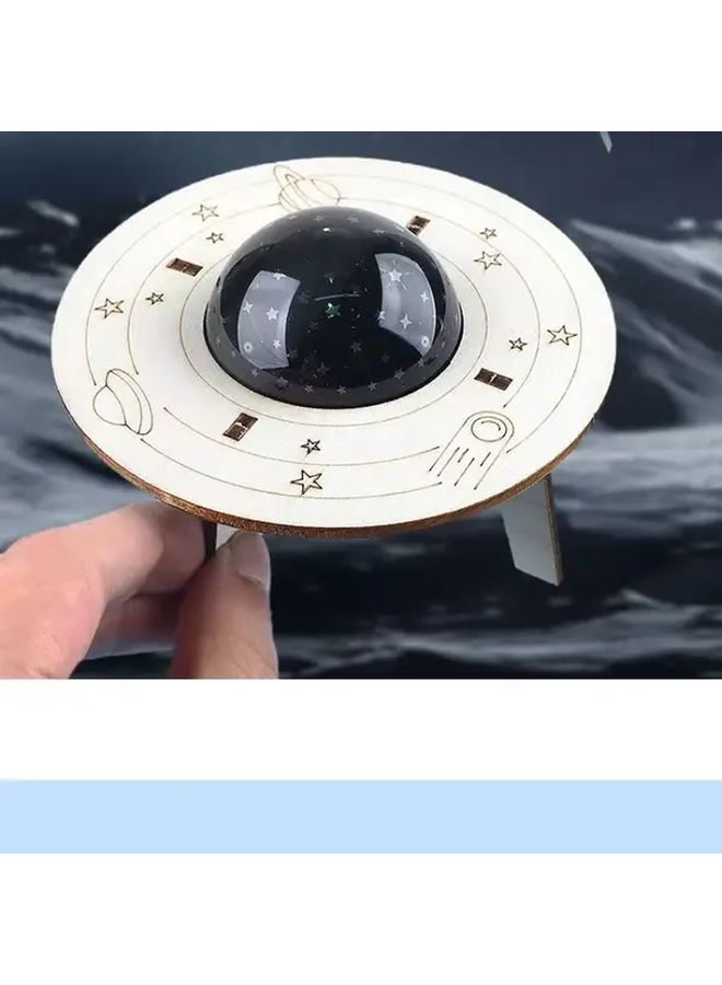 XKD Building Blocks Spaceship Model DIY Science Experiment Kit With Starry Sky Light - Image 5