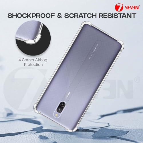 7-Seven 7SEVEN® Back Cover for Redmi 8A | 8A Dual | 8A Pro Transparent Mobile Back Case Shock Proof Design Camera Edges Protection Crystal Clear Phone Case Silicon Soft TPU and Flexible Bumper Phone Cover - Image 5