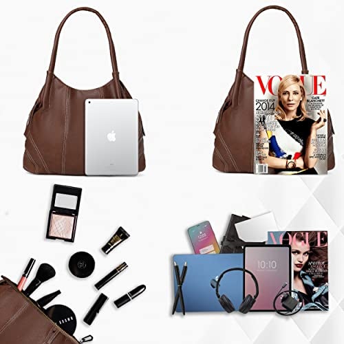 Fostelo Women's Dale Satchel Tote Handbag for Women | Ladies Purse | Stylish Shoulder Bag | Gift For Women | Brown - Image 4