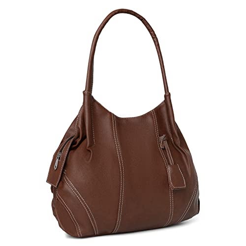 Fostelo Women's Dale Satchel Tote Handbag for Women | Ladies Purse | Stylish Shoulder Bag | Gift For Women | Brown - Image 1