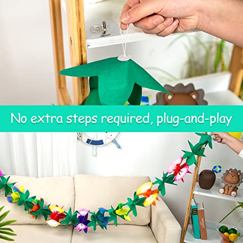 FUTUREPLUSX 4PCS Tropical Garland Party Decorations, 9.8ft Luau Paper Flower Banners Multicolor Hawaiian Hibiscus Garlands for Mexican para Fiesta Tiki Party Decor Supplies - Image 3