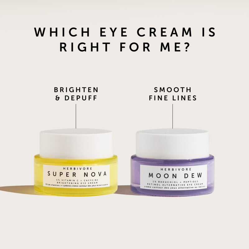 HERBIVORE Moon Dew 1% Bakuchiol + Peptides Retinol Alternative Anti Aging Eye Cream Reduces Fine Lines, Wrinkles & Puffiness, Plant-based, Vegan, Cruelty-free, 15mL / 0.5 oz - Image 5
