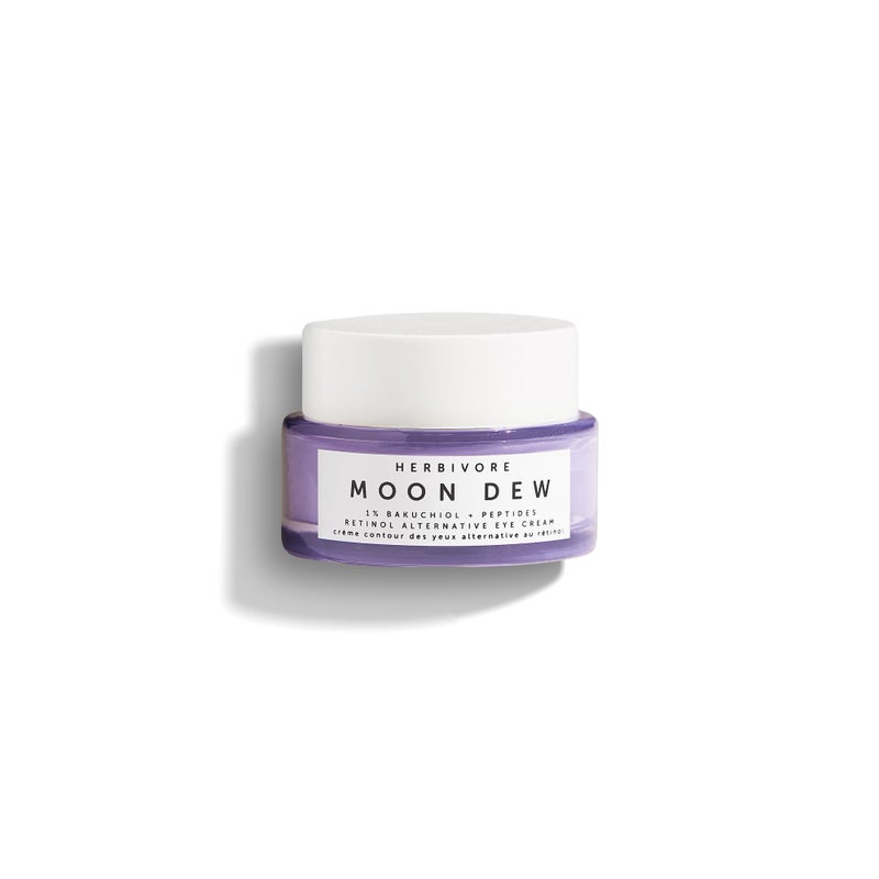 HERBIVORE Moon Dew 1% Bakuchiol + Peptides Retinol Alternative Anti Aging Eye Cream Reduces Fine Lines, Wrinkles & Puffiness, Plant-based, Vegan, Cruelty-free, 15mL / 0.5 oz - Image 1