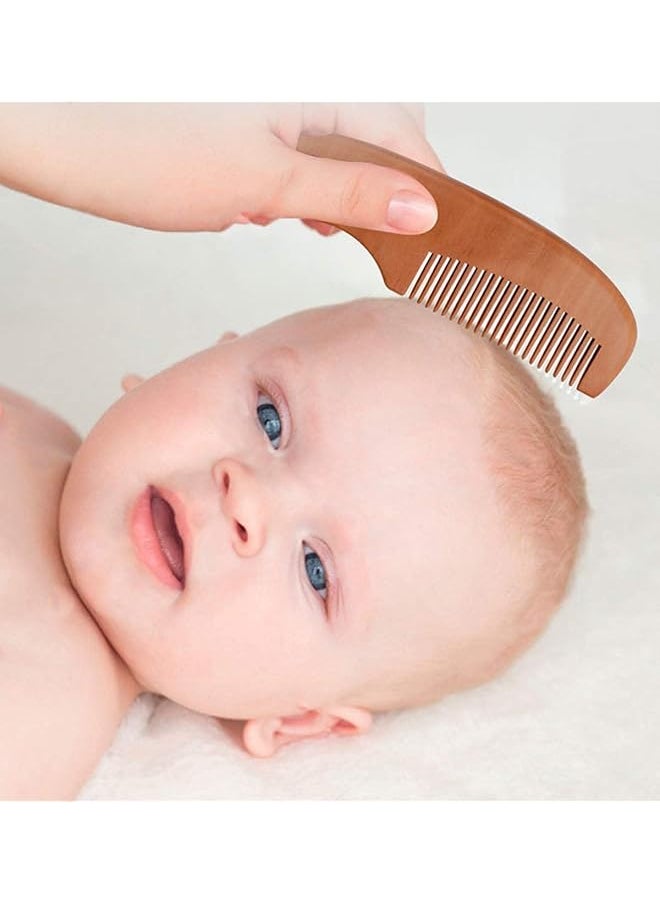 U-HOOME - Baby Hair Brush And Comb Set For Newborn Wooden Baby Hair Brush Set With Soft Goat Bristle Cradle - Image 1