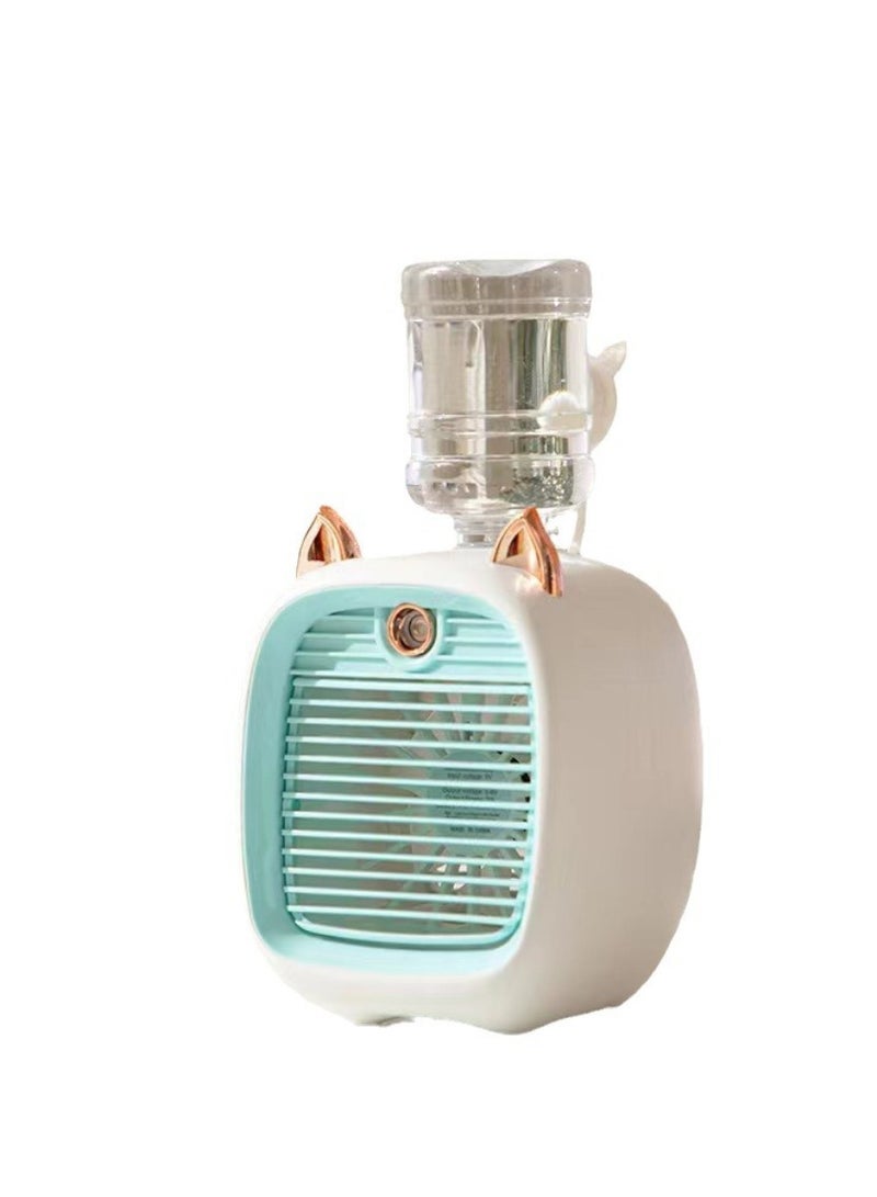 مروحة تكييف هواء صغيرة محمولة بمنفذ USB، مروحة سطح مكتب صغيرة، ترطيب، تبريد، مكتب، منزل، تبريد، هواء صغير مبرد بالماء - Image 1