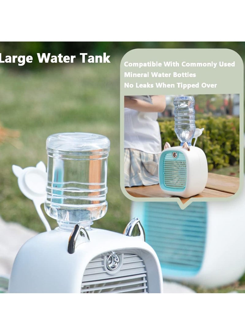 مروحة تكييف هواء صغيرة محمولة بمنفذ USB، مروحة سطح مكتب صغيرة، ترطيب، تبريد، مكتب، منزل، تبريد، هواء صغير مبرد بالماء - Image 2