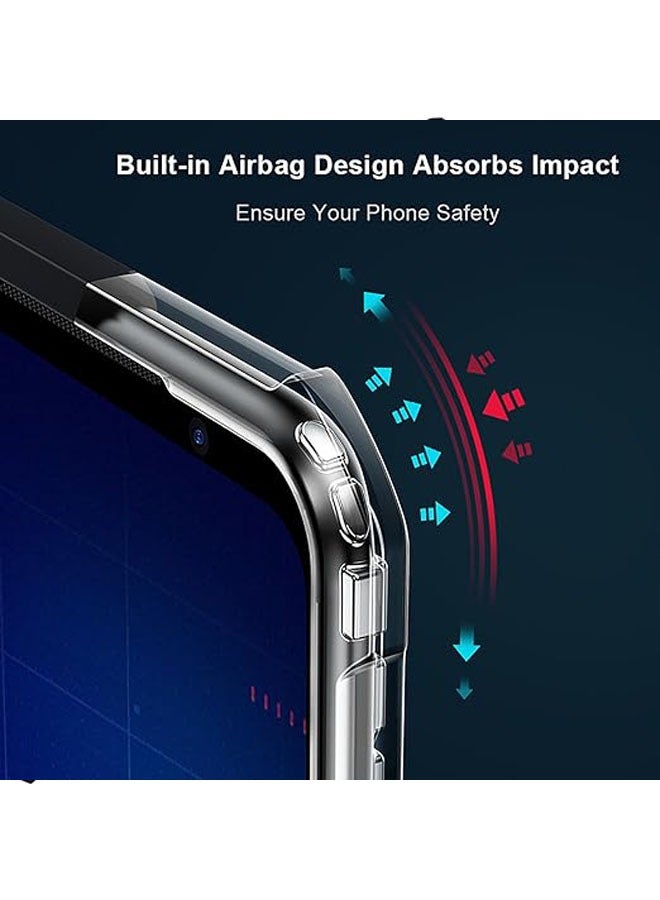 عام الحافظة متوافقة مع هاتف ASUS ROG 6، وهي حافظة رقيقة ومرنة من مادة TPU و PC شفافة، مقاومة للصدمات والخدوش بطريقة فريدة. - Image 2