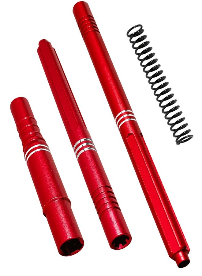 RcarmubWow RC Center Slider Driveshaft Upgrades Part for 1/10 Kraton 4x4 4S V2 BLX,Outcast 4x4 4S V2 BLX,Aluminum Center Slider CVD Hops Up,3Pcs,Red - Image 1