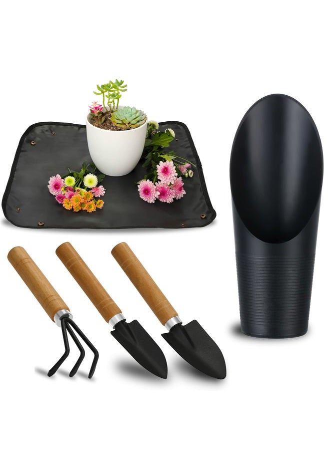 Songtaste 5Pcs Succulent Tools,Mini Garden Tools,Plant Potting Mat as Plant Accessories,Succulent Gardending Hand Tools Kit for Seedling Soil,Caring Succulent,Bonsi,etc,Gifts for Woman's Gardening Work - Image 1
