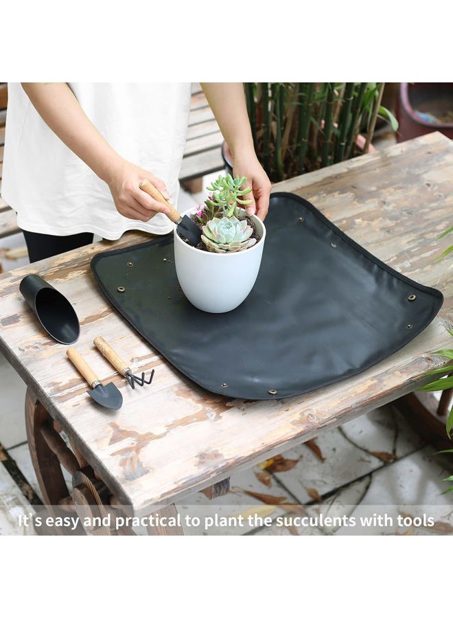 Songtaste 5Pcs Succulent Tools,Mini Garden Tools,Plant Potting Mat as Plant Accessories,Succulent Gardending Hand Tools Kit for Seedling Soil,Caring Succulent,Bonsi,etc,Gifts for Woman's Gardening Work - Image 5