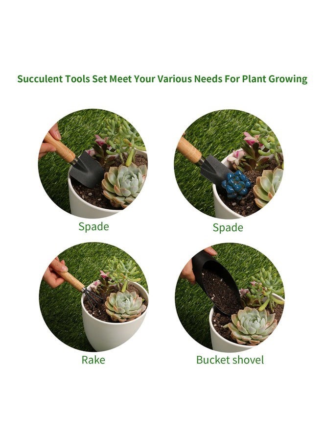 Songtaste 5Pcs Succulent Tools,Mini Garden Tools,Plant Potting Mat as Plant Accessories,Succulent Gardending Hand Tools Kit for Seedling Soil,Caring Succulent,Bonsi,etc,Gifts for Woman's Gardening Work - Image 3