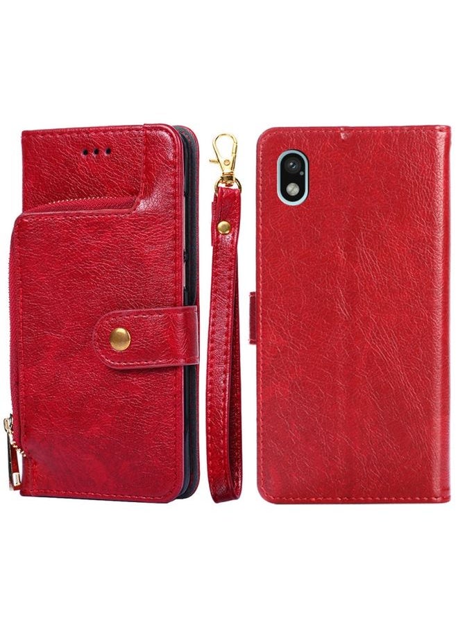 HuHa - Case Cover For For Sony Xperia Ace III Zipper Bag Leather Phone Case(Red) - Image 1