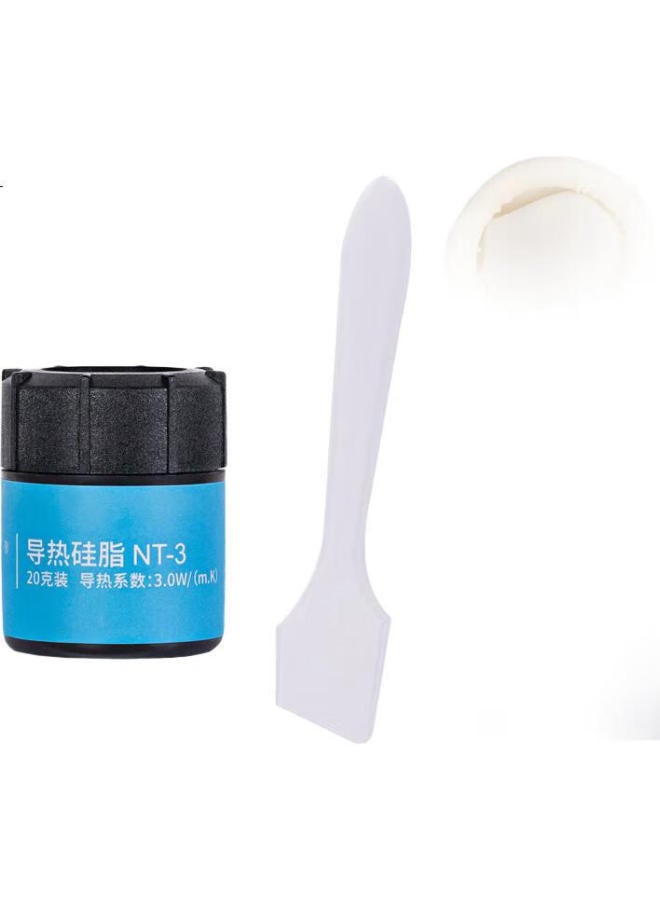Nvv Nt-3 Thermal Silicone Grease, Cpu Thermal Paste, Heat Conduction Gel For Mobile Phone Chips, Desktop And Laptop Graphics Card Cooling Silicone, 20G Large Capacity - Image 1