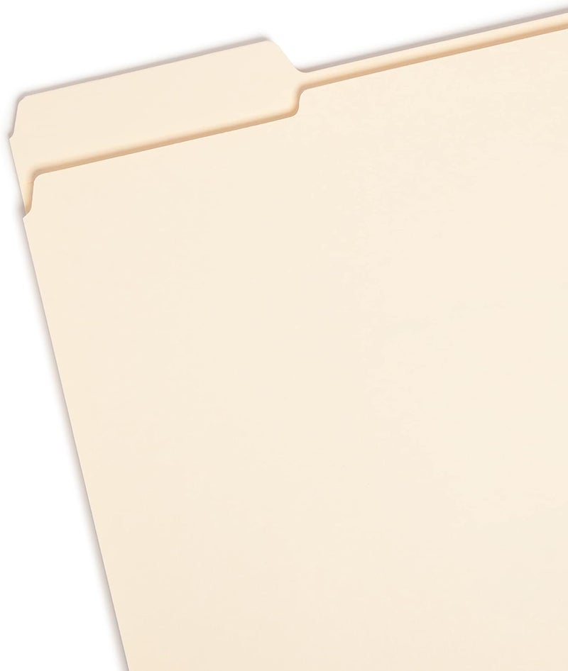 Smead Reinforced File Folders with 1/3-Cut Tab, Left Position, Letter Size, Manila - 100 Count - Image 2
