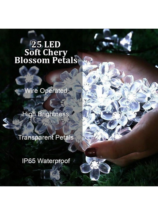 fizzytech فزيتيك 25 لمبة 4 متر أضواء سلسلة زهور مزهرة لتزيين المنزل ضوء ديوالي للحفلات أعياد الميلاد ديوالي عيد الميلاد (أبيض)(بلاستيك) - Image 3