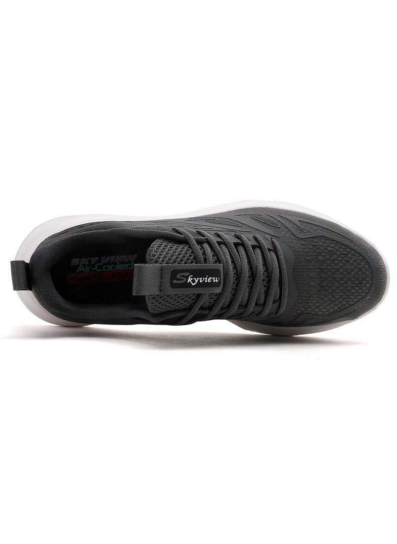 Sky View - Athlesiure Men Running Shoes Men Casual Breathable Walking Shoes Sport Athletic Sneakers Gym Tennis Slip On Comfortable Lightweight Shoes Grey - Image 1