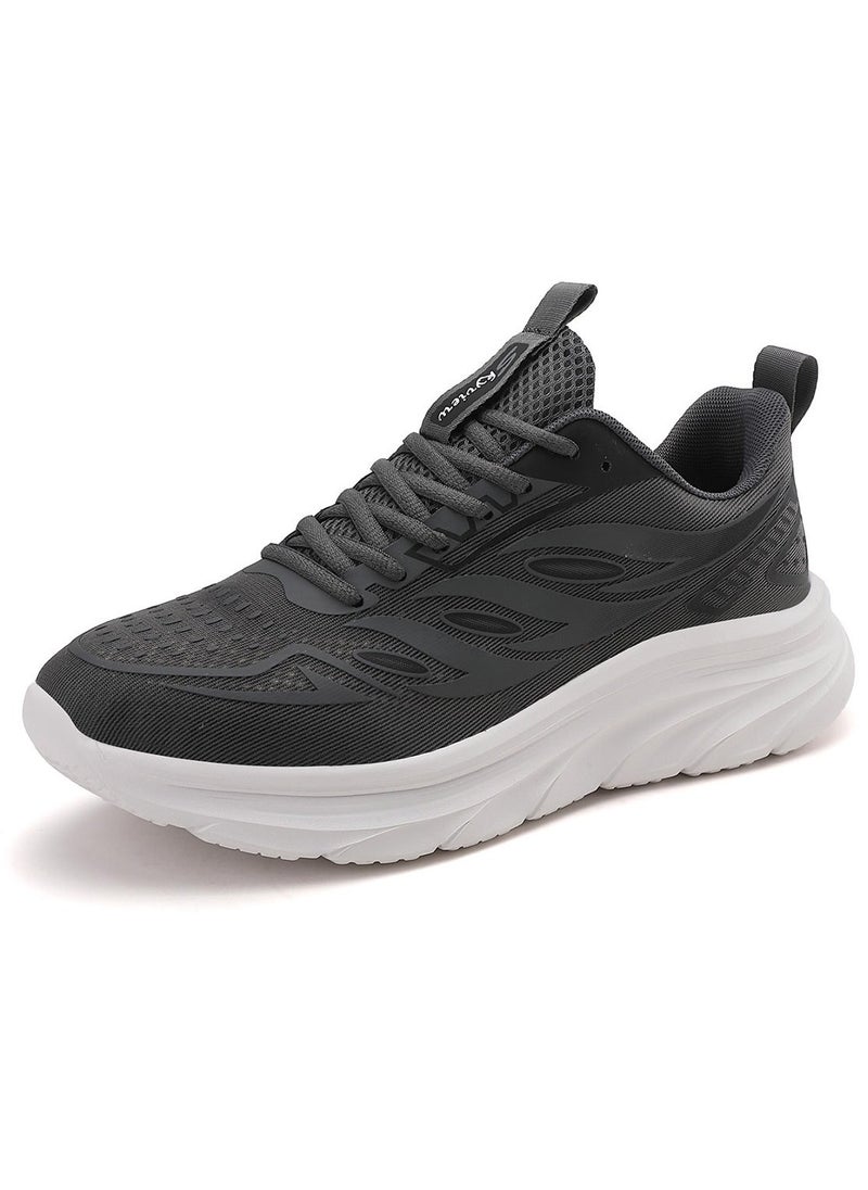 Sky View - Athlesiure Men Running Shoes Men Casual Breathable Walking Shoes Sport Athletic Sneakers Gym Tennis Slip On Comfortable Lightweight Shoes Grey - Image 1