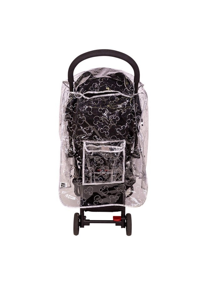 J.L. Childress Disney Baby by J.L. Childress Universal Stroller Rain Cover - Disney Stroller Accessory - Disney World Travel Essential - Mickey Mouse Pattern - Storage Pocket - Clear/Silver - Image 3