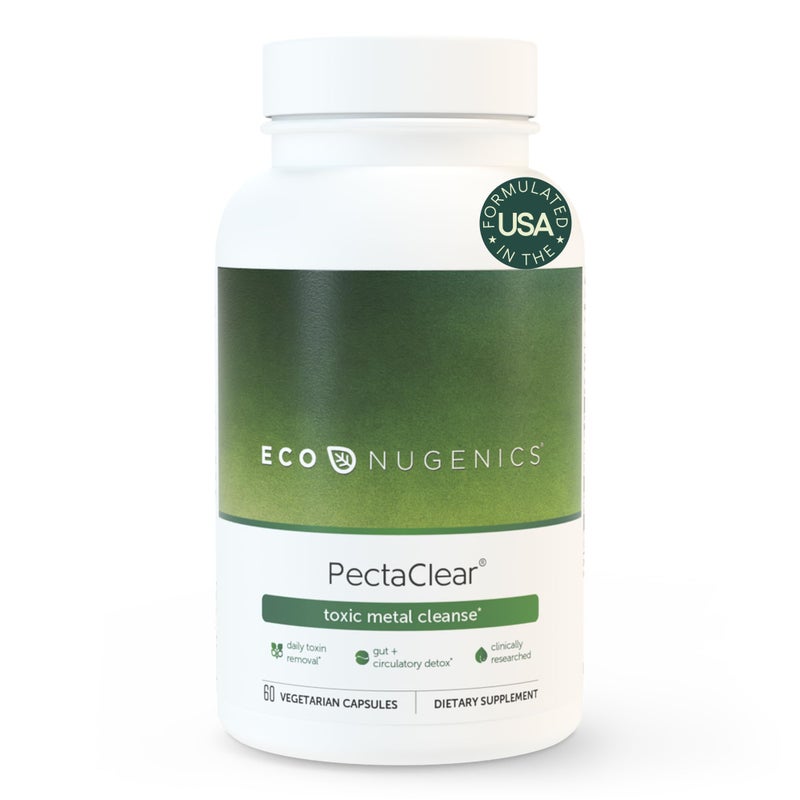 EcoNugenics مكمل ديتوكس EcoNugenics PectaClear لتنظيف المعادن السامة بشكل طبيعي وآمن يزيل السموم من الجسم للكبد والكلى 60 كبسولة