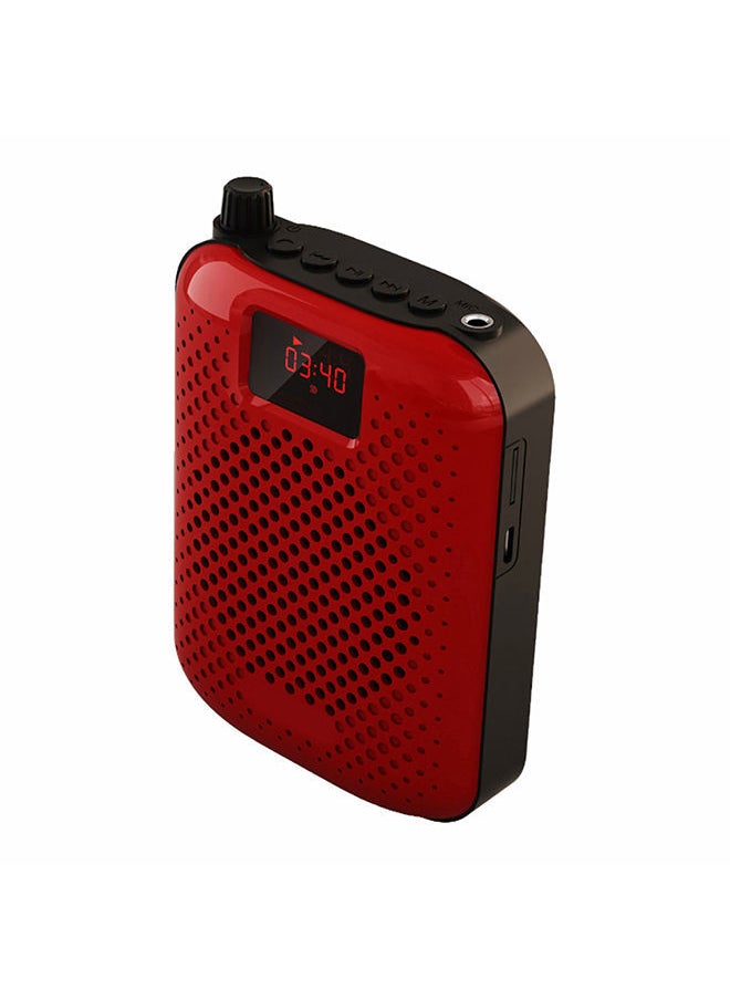 NIBEMINENT - K500 Voice Amplifier Loudspeaker Wired Microphone Belt Bluetooth Audio Speaker XDY37390 Red - Image 1