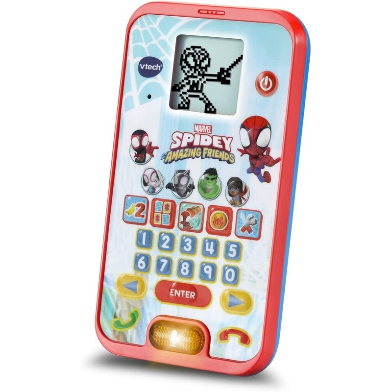 Vtech -  Spidey and His Super Friends - Learning Phone (Multicolor) | With the Original Voice of Spidey and Exciting Educational Games | For Children Aged 3-6 Years + - Image 2