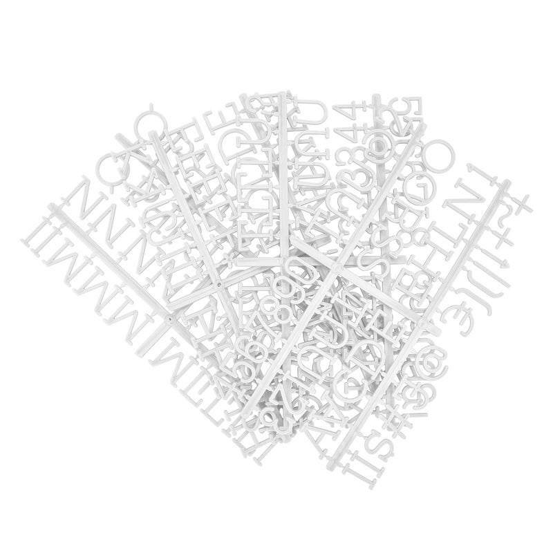 Veskaoty 1 Inch Letters for Felt Letter Board, 188 Pieces Including Characters, Numbers & Symbols for Changeable Plastic Message Boards by Veskaoty (White) - Image 1