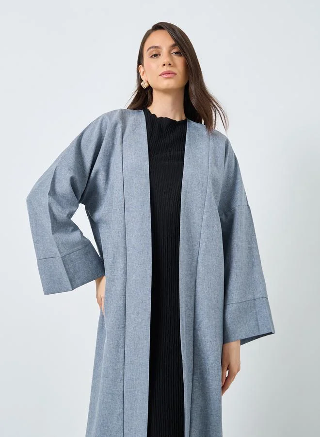 تايك تو عباية سادة مفتوحة من الأمام