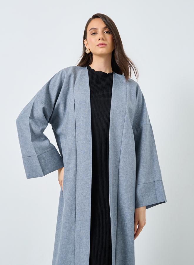 تايك تو عباية سادة مفتوحة من الأمام - Image 4