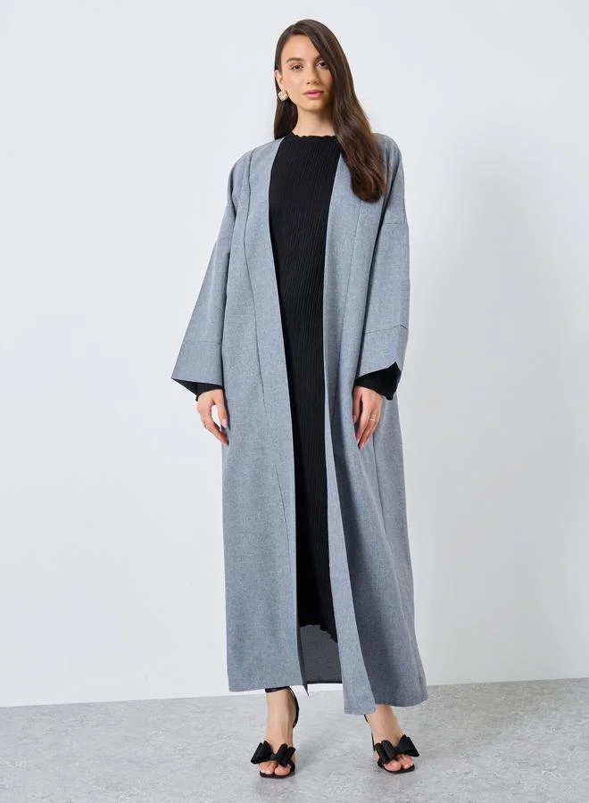 Take Two Take Two Solid Open Front Abaya