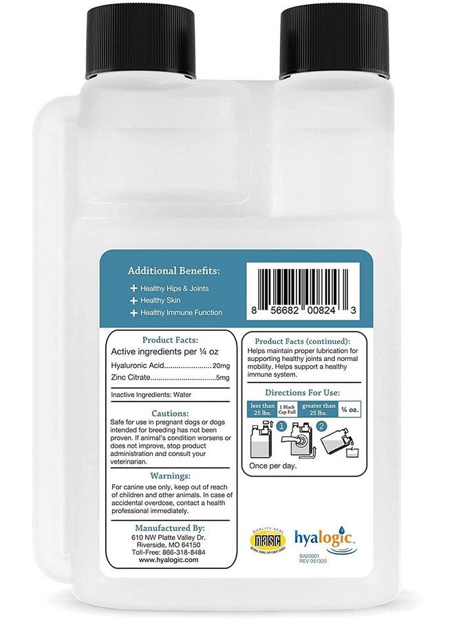 Hyalogic Canine Hyaluronic Acid + Zinc by Hyalogic - Joint & Immune Support, HyaFlex Pro Pure 8oz - Liquid Oral HA Dog & Pet Supplement - Image 5
