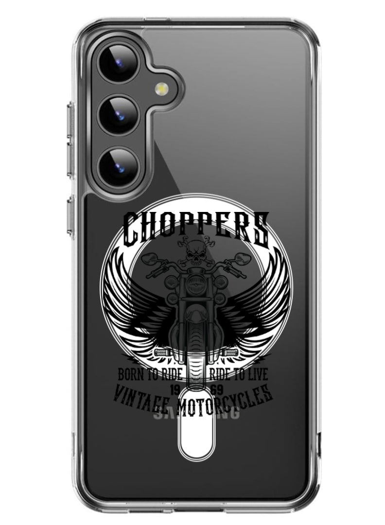 Theodor Magnetic Case for Samsung Galaxy S24 6.2-inch Compatible with MagSafe Wireless Charging, Shockproof Phone Bumper Cover Choppers copy - Image 1