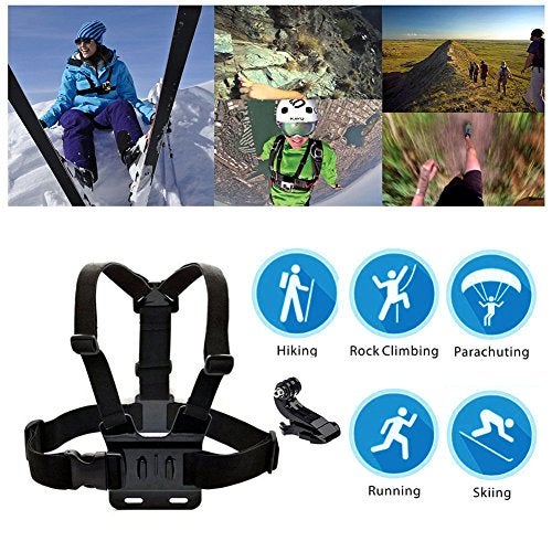 TEKCAM Chest Harness Mount Adjustable Chest Strap Belt with J Hook Compatible with Gopro Hero 13 12 11 10 9 8/AKASO EK7000 Brave 4 7/Vemont/WOLFANG/Surfola/Icefox Action Camera Accessories - Image 4