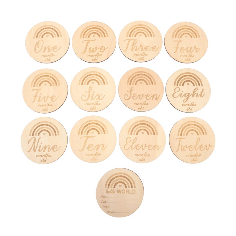 Double Sided Monthly Growth Discs For Newborn Photography First Year Keepsakes - Image 2