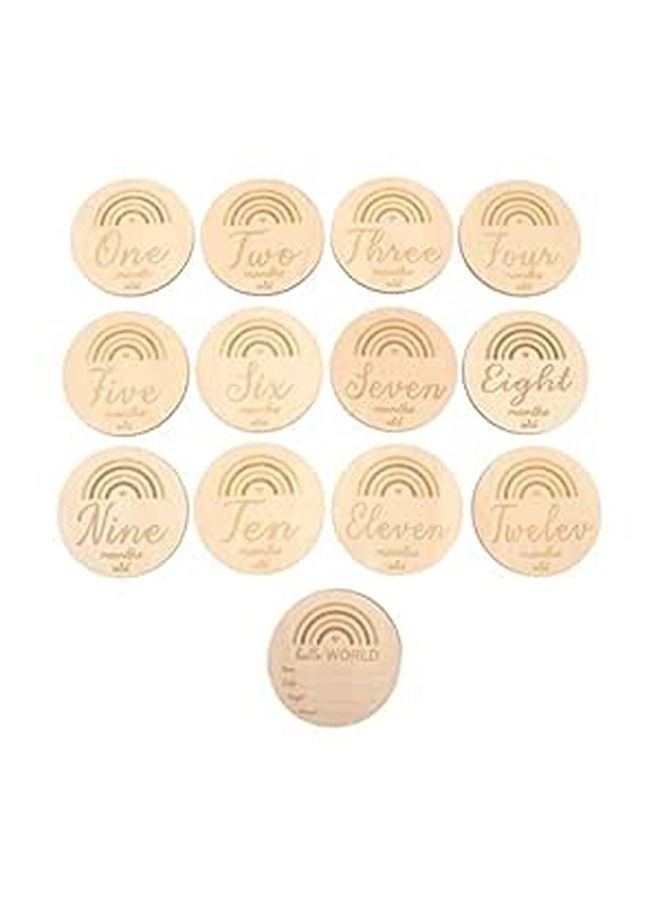 Double Sided Monthly Growth Discs For Newborn Photography First Year Keepsakes - Image 1