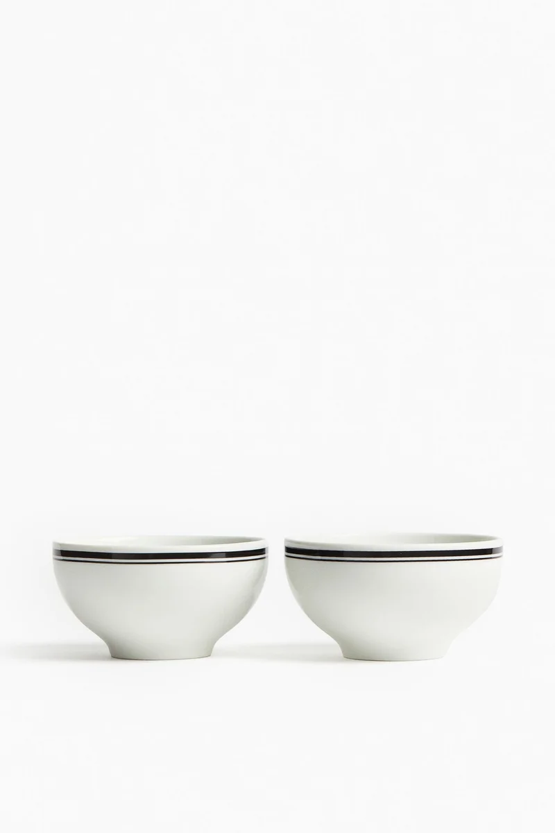 H&M 2-pack small porcelain bowls