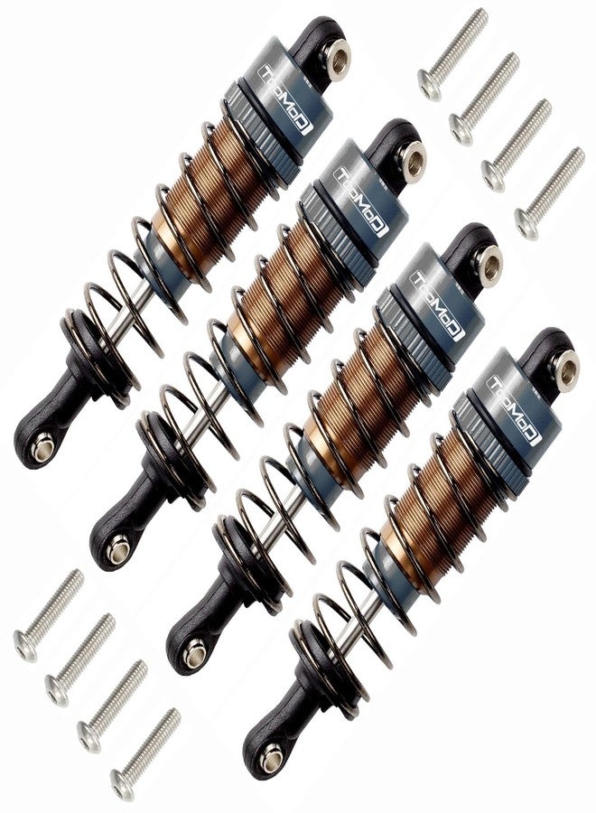 TOOMOD 1/10 70mm RC Oil filled Shock Absorbers kit for Tamiya CC01 WR-02 Axial SCX10 D90 HPI HSP 1/10 Crawler Car Buggy Car Upgrades Replace Parts (Grey） - Image 1