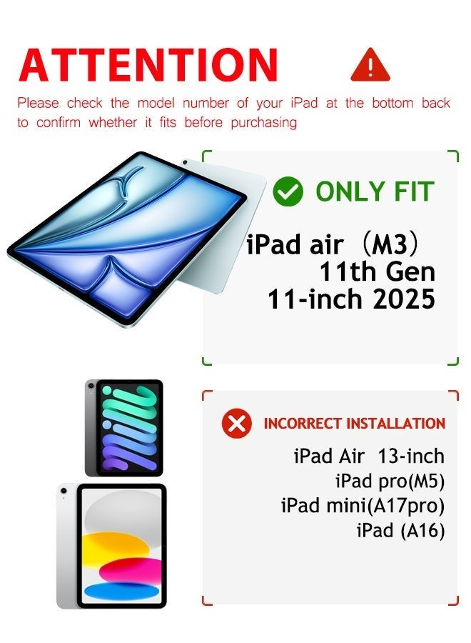 2 Pack Screen Protector for iPad Air 11-inch (M3 2025 / M2 2024) – Tempered Glass Film Guard for iPad A3266, A3267, A3270, A2902, A2903, A2904, 9H Hardness, HD Clear - Image 2