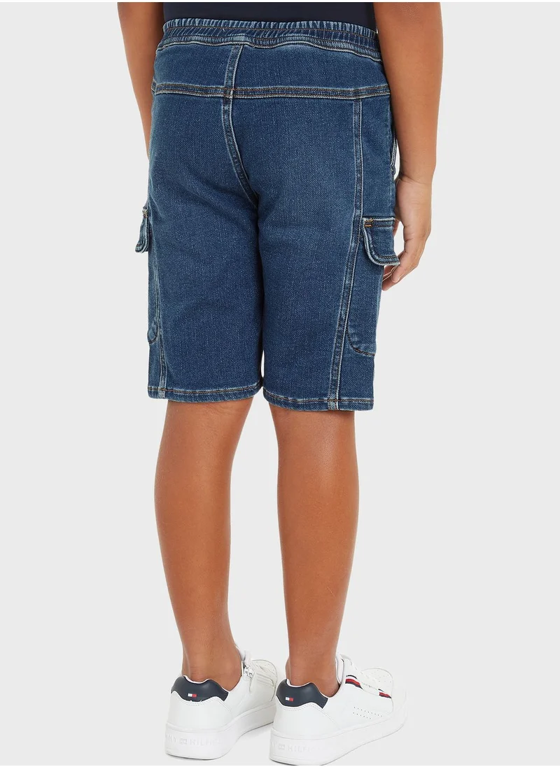 Calvin Klein Jeans Youth Denim Cargo Shorts