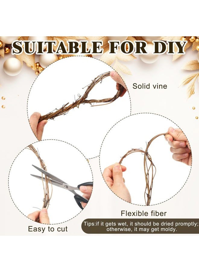Janinka 12 Pcs Grapevine Garland Natural Grape Vine Wreath for Crafts DIY Twig Garland Rattan Hanging Vine Wreath for Wedding Christmas House Holiday Door Vase Wall Home Decor (180ft) - Image 3
