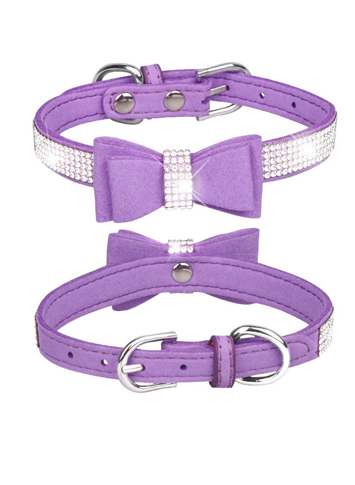 RTYY Cat Collar with Diamonds, Rhinestone Pet Collar Elastic Adjustable Collar Cat and Dog Small Pet Necklace Jewelry - Image 2