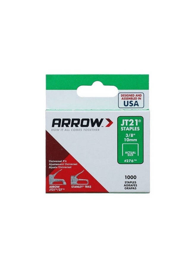 Arrow 1000-Piece For JT21 and JT27 Thin Wire Staples Silver 10 mm 27624 - Image 1